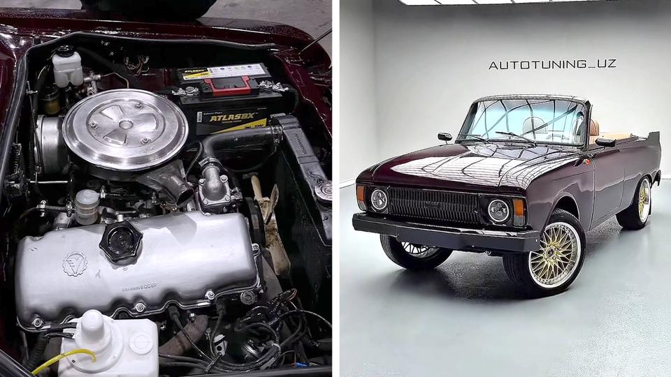 В Узбекистане из «москвича» сделали стильный кабриолет