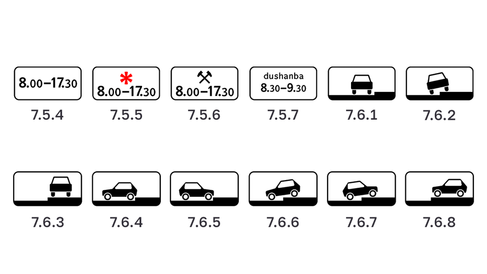 Все дорожные знаки Узбекистана
