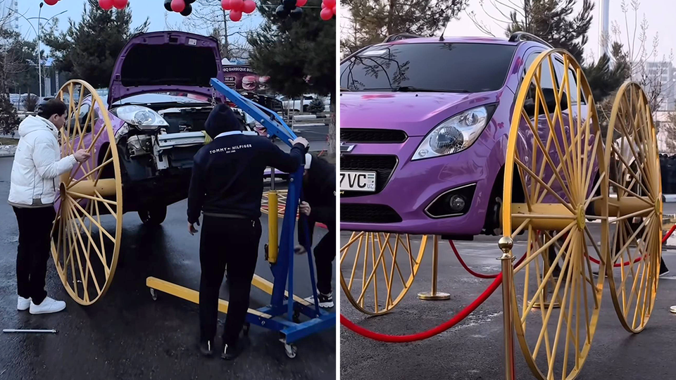 O‘zbekistonda Chevrolet Sparkdan kareta yasaldi