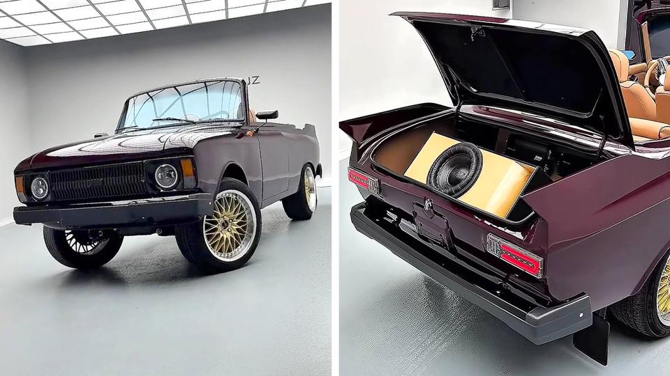 В Узбекистане из «москвича» сделали стильный кабриолет